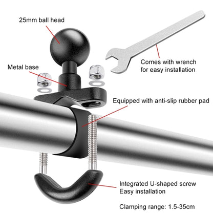 9 in 1 Wrench O-Type Mount Crabs Kit Motorcycle Clamps Handlebar Fixed Mount - Holder by buy2fix | Online Shopping UK | buy2fix