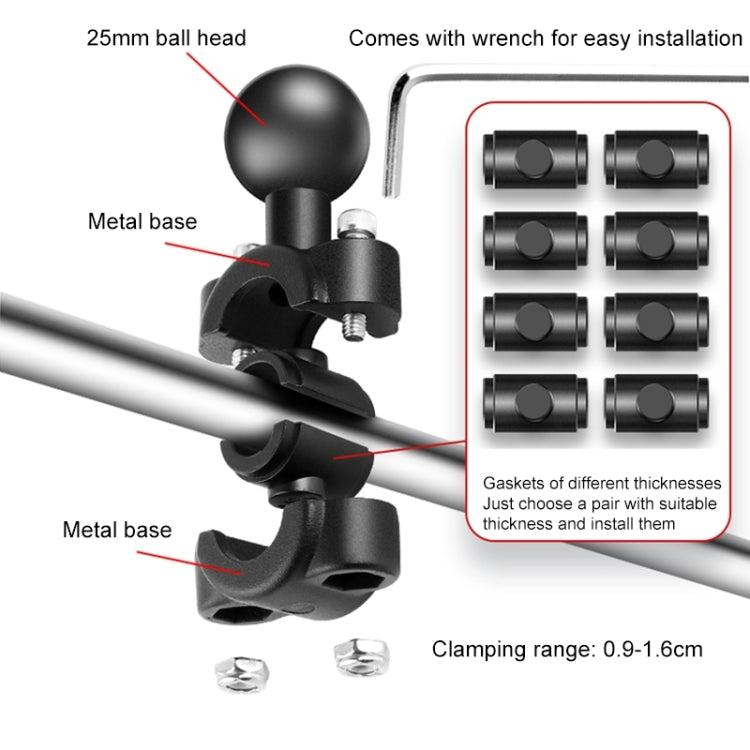 9 in 1 Wrench O-Type Mount Crabs Kit Motorcycle Clamps Handlebar Fixed Mount - Holder by buy2fix | Online Shopping UK | buy2fix