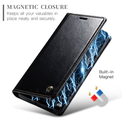 For Xiaomi Redmi Note 13 Pro 4G CaseMe 003 Crazy Horse Texture Flip Leather Phone Case(Black) - Note 13 Pro Cases by CaseMe | Online Shopping UK | buy2fix