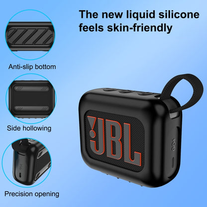 For JBL Go 4 Wireless Bluetooth Speaker Silicone Protective Case(Blue) - Protective Case by buy2fix | Online Shopping UK | buy2fix