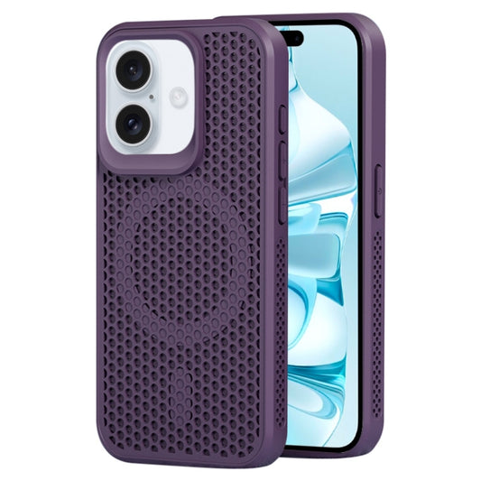 For iPhone 16 Plus MagSafe Magnetic Heat Dissipation Phone Case(Dark Purple) - iPhone 16 Plus Cases by buy2fix | Online Shopping UK | buy2fix