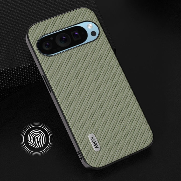 For Google Pixel 9 ABEEL Carbon Fiber Texture Protective Phone Case(Green) - Google Cases by buy2fix | Online Shopping UK | buy2fix