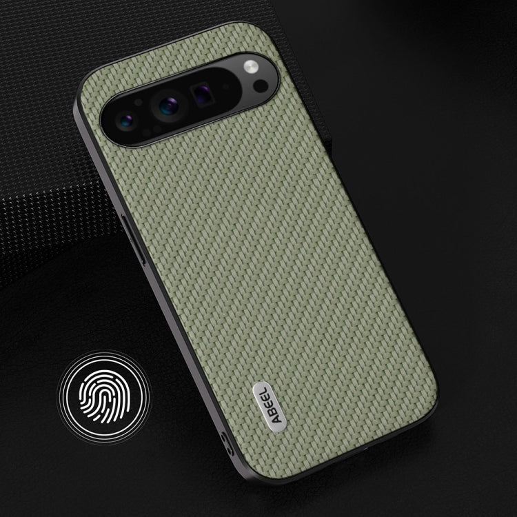 For Google Pixel 9 Pro ABEEL Carbon Fiber Texture Protective Phone Case(Green) - Google Cases by buy2fix | Online Shopping UK | buy2fix