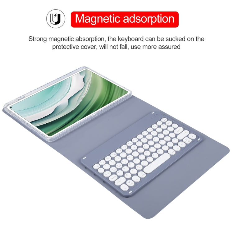 For Huawei MatePad Pro 11 2024 / 2022 Round Button Bluetooth Keyboard Rotatable Holder Leather Case(Lavender Purple) - Huawei Keyboard by buy2fix | Online Shopping UK | buy2fix