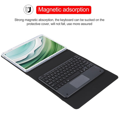 For Huawei MatePad Pro 11 2024 / 2022 Square Button Bluetooth Keyboard Rotatable Holder Leather Case with Touchpad(Black) - Huawei Keyboard by buy2fix | Online Shopping UK | buy2fix