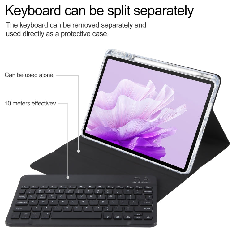 For Huawei MatePad Air 11.5 Square Button Backlight Bluetooth Keyboard Rotatable Holder Leather Case(Black) - Huawei Keyboard by buy2fix | Online Shopping UK | buy2fix