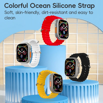 For Apple Watch Series 5 44mm ZGA Ocean Silicone Watch Band(Red) - Watch Bands by ZGA | Online Shopping UK | buy2fix