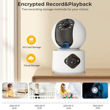 Y6204 4MP Zoom HD Indoor Waterproof Smart WiFi Camera, Specification:US Plug(White) - Wireless Camera by buy2fix | Online Shopping UK | buy2fix