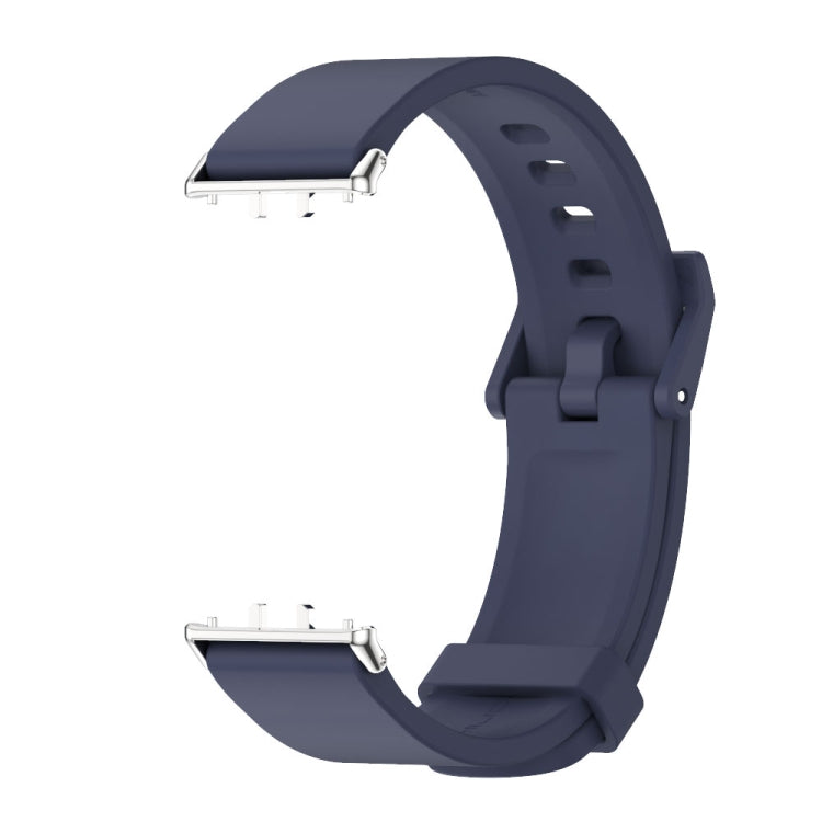 For Samsung Galaxy Fit 3 Mijobs Silicone Watch Band(Midnight Blue+Silver) - Watch Bands by MIJOBS | Online Shopping UK | buy2fix