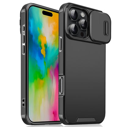 For iPhone 16 Pro Sliding Camshield TPU + PC Phone Case(Black) - iPhone 16 Pro Cases by buy2fix | Online Shopping UK | buy2fix