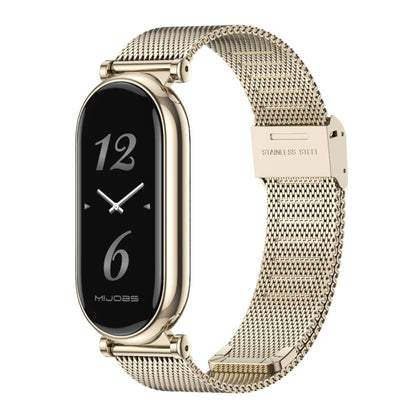 For Xiaomi Mi Band 8 / 9 / 9 NFC Mijobs GT4 Milan Buckle Metal Watch Band(Light Gold) - Watch Bands by MIJOBS | Online Shopping UK | buy2fix