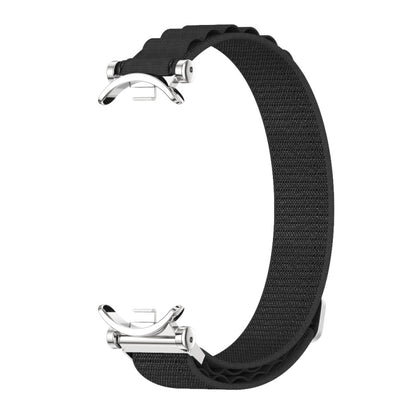 For Xiaomi Mi Band 8 / 9 / 9 NFC Mijobs GT4 Nylon Breathable Watch Band(Black Silver) - Watch Bands by MIJOBS | Online Shopping UK | buy2fix