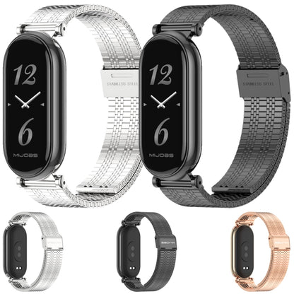 For Xiaomi Mi Band 8 / 9 / 9 NFC Mijobs GT4 Metal Watch Band(Silver) - Watch Bands by MIJOBS | Online Shopping UK | buy2fix