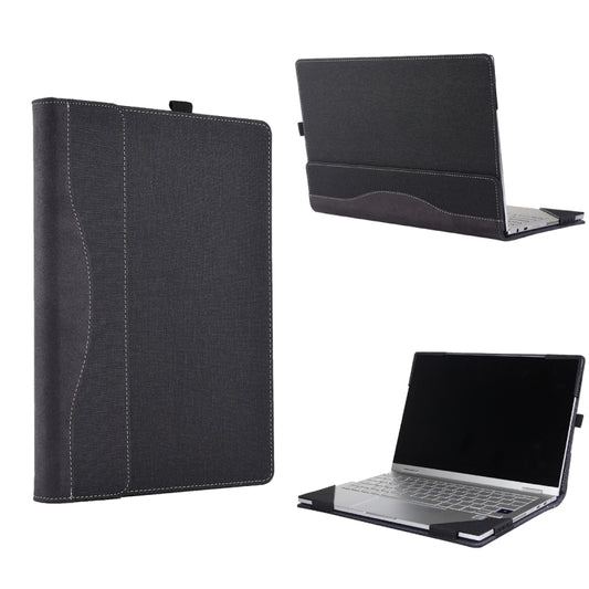 For Microsoft Surface Book 3 / 2 / 1 13.5 inch Cloth Texture Laptop Leather Case With Stand Function(Black) - 13.3 inch by buy2fix | Online Shopping UK | buy2fix