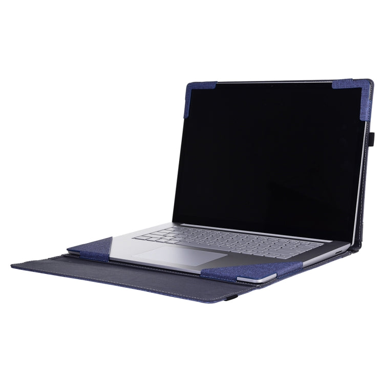 For Lenovo ThinkPad X1 Carbon 14 Gen 5 Cloth Texture Laptop Leather Protective Case(Deep Blue) - Other by buy2fix | Online Shopping UK | buy2fix