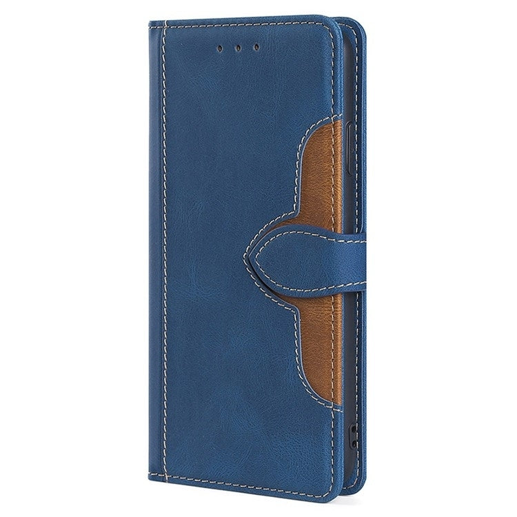 For Motorola Edge 5G 2024 Skin Feel Magnetic Buckle Leather Phone Case(Blue) - Motorola Cases by buy2fix | Online Shopping UK | buy2fix