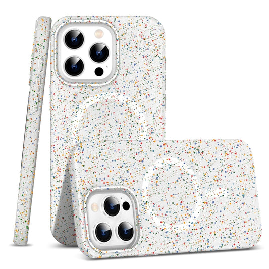 For iPhone 14 Pro Max Colorful Frosted Magsafe PC Hybrid TPU Phone Case(White) - iPhone 14 Pro Max Cases by buy2fix | Online Shopping UK | buy2fix