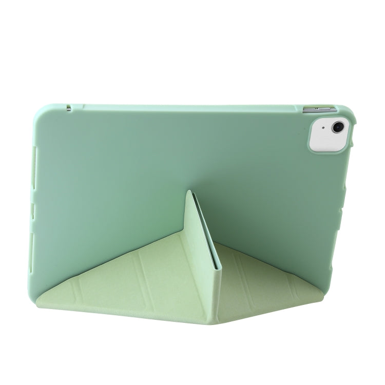 For iPad Air 13 2024 TPU Deformation Flip Leather Tablet Case with Holder(Mint Green) - iPad Air 13 2024 Cases by buy2fix | Online Shopping UK | buy2fix