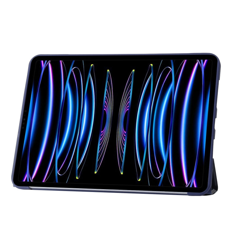 For iPad Pro 13 2024 TPU Deformation Flip Leather Tablet Case with Holder(Dark Blue) - iPad Pro 13 2024 Cases by buy2fix | Online Shopping UK | buy2fix