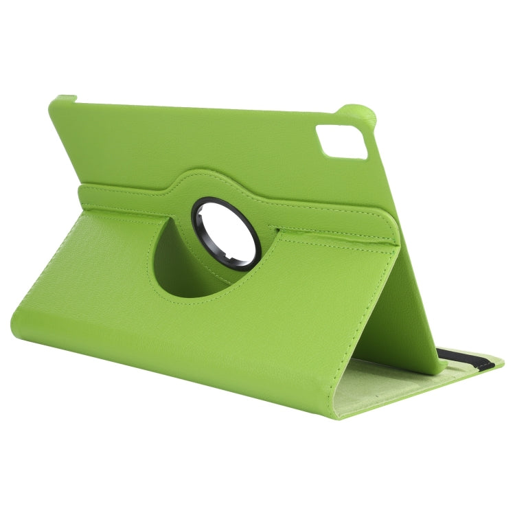 For iPad Pro 13 2024 360 Degree Rotation Litchi Texture Leather Tablet Case with Holder(Green) - iPad Pro 13 2024 Cases by buy2fix | Online Shopping UK | buy2fix