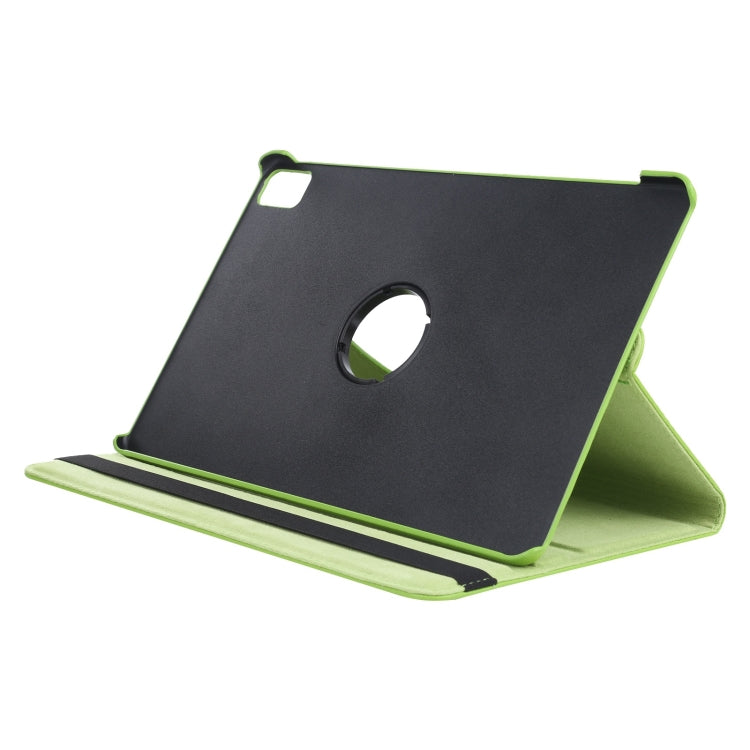 For iPad Pro 13 2024 360 Degree Rotation Litchi Texture Leather Tablet Case with Holder(Green) - iPad Pro 13 2024 Cases by buy2fix | Online Shopping UK | buy2fix