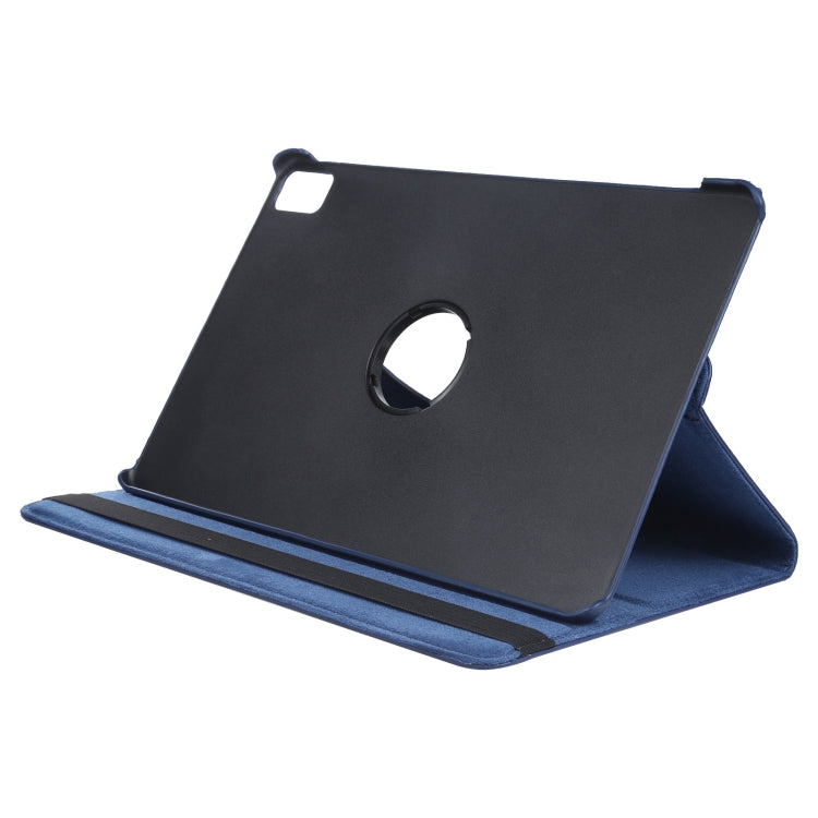 For iPad Air 13 2024 360 Degree Rotation Litchi Texture Leather Tablet Case with Holder(Dark Blue) - iPad Air 13 2024 Cases by buy2fix | Online Shopping UK | buy2fix