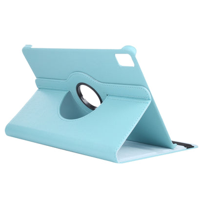 For iPad Air 11 2024 360 Degree Rotation Litchi Texture Leather Tablet Case with Holder(Sky Blue) - iPad Air 11 2024 Cases by buy2fix | Online Shopping UK | buy2fix