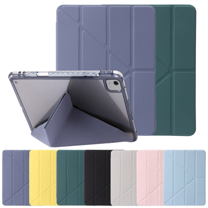 For iPad Pro 13 2024 Clear Acrylic Deformation Leather Tablet Case(Dark Green) - iPad Pro 13 2024 Cases by buy2fix | Online Shopping UK | buy2fix