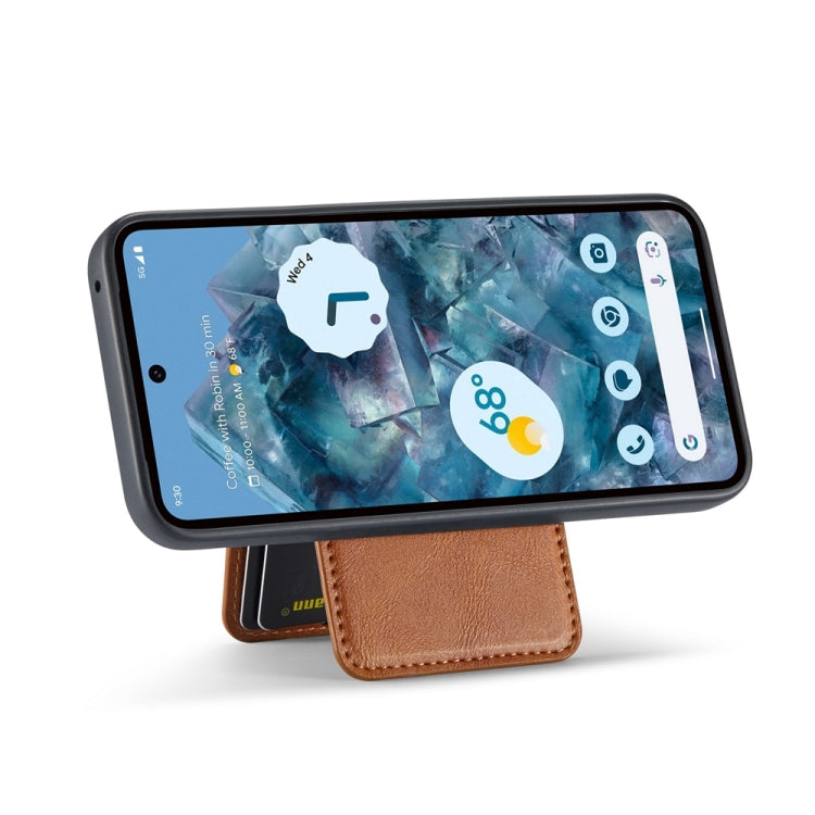 For Google Pixel 9 Pro Fierre Shann Oil Wax Cow Leather Magnetic Card Holder Phone Case(Brown) - Google Cases by FIERRE SHANN | Online Shopping UK | buy2fix