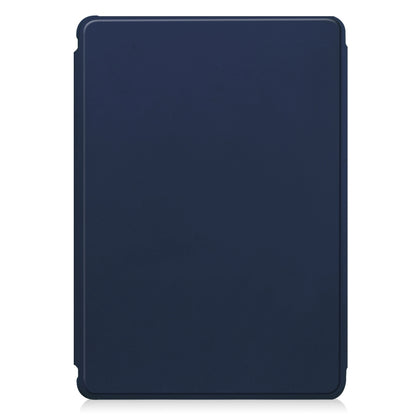 For iPad Air 11 2024 Transparent Rotation Smart Leather Tablet Case with Keyboard(Dark Blue) - iPad Air 11 2024 Cases by buy2fix | Online Shopping UK | buy2fix