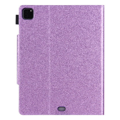 For iPad Pro 11 2024 Glitter Metal Buckle Leather Smart Tablet Case(Purple) - iPad Pro 11 2024 Cases by buy2fix | Online Shopping UK | buy2fix