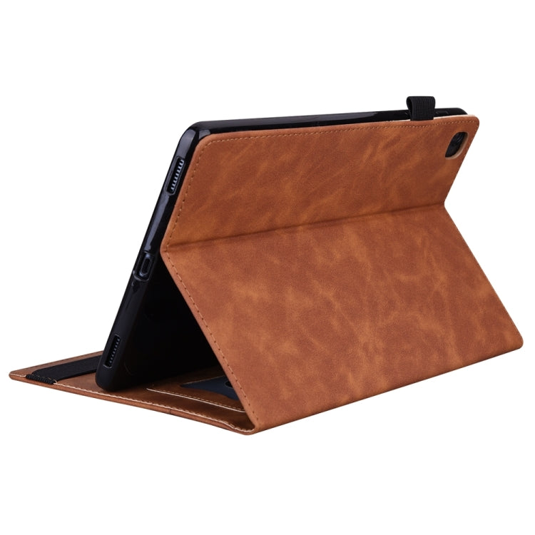 For iPad Pro 11 2024 Splicing Shockproof Leather Tablet Case(Brown) - iPad Pro 11 2024 Cases by buy2fix | Online Shopping UK | buy2fix