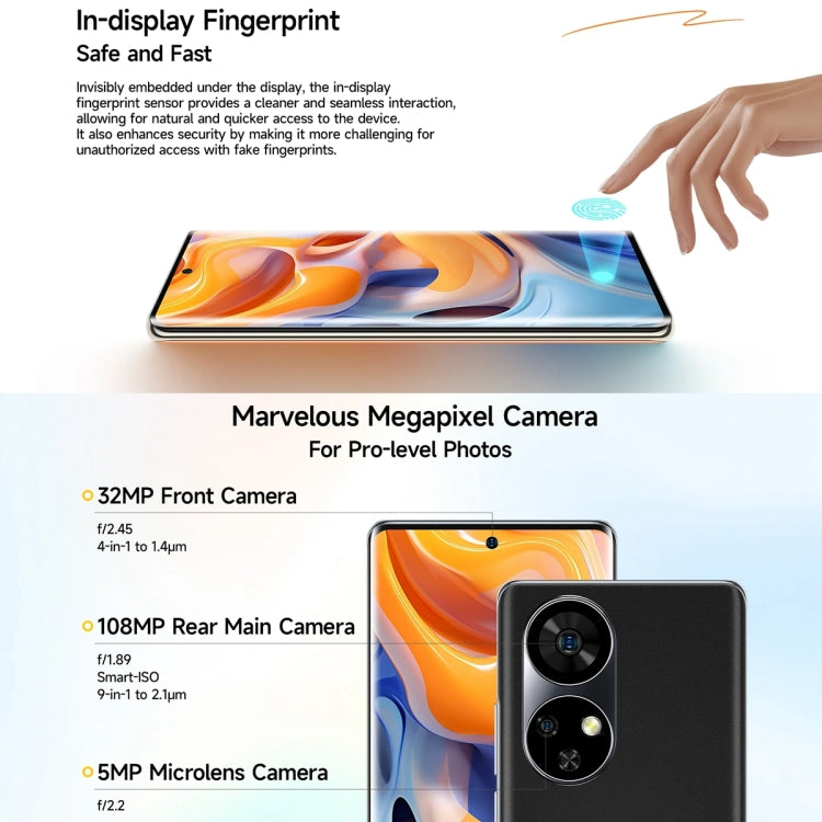 [HK Warehouse] Ulefone Note 17 Pro, 12GB+256GB, Screen Fingerprint, 6.78 inch Android 13 MediaTek Helio G99 MTK6789 Octa Core, NFC, Network: 4G(Amber Orange) - Ulefone by Ulefone | Online Shopping UK | buy2fix