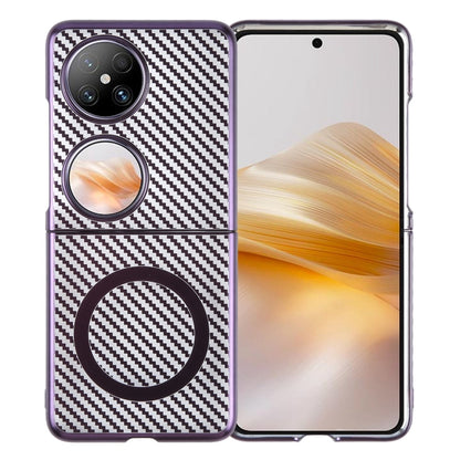 For Huawei Pocket 2 6D Plated Carbon Fiber Clear Magsafe PC Phone Case(Aurora Purple) - Huawei Cases by buy2fix | Online Shopping UK | buy2fix