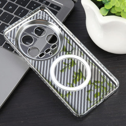 For Xiaomi 14 Ultra 6D Plated Carbon Fiber Clear Magsafe PC Phone Case(Starlight Silver) - 14 Ultra Cases by buy2fix | Online Shopping UK | buy2fix