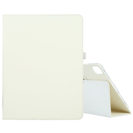 For iPad Pro 13 2024 Litchi Texture Solid Color Leather Tablet Case(White) - iPad Pro 13 2024 Cases by buy2fix | Online Shopping UK | buy2fix