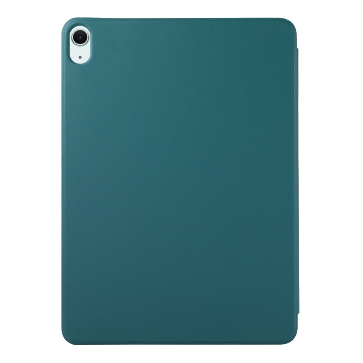 For iPad Air 11 2024 Double-sided Clip Non-buckle Magnetic PU Smart Tablet Case(Dark Green) - iPad Air 11 2024 Cases by buy2fix | Online Shopping UK | buy2fix