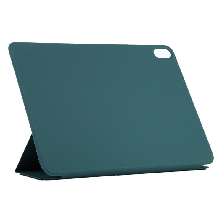 For iPad Air 11 2024 Double-sided Clip Non-buckle Magnetic PU Smart Tablet Case(Dark Green) - iPad Air 11 2024 Cases by buy2fix | Online Shopping UK | buy2fix