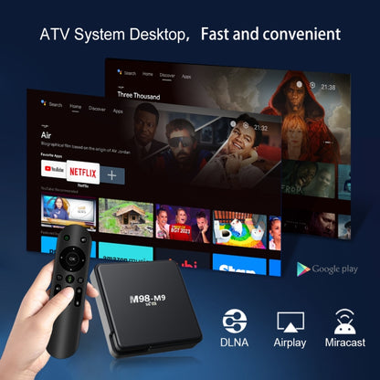 M98-M9 Quad-core ARM Cortex-A53 WiFi Bluetooth 4K HD Android TV Box, RAM:2GB+8GB(US Plug) - Allwinner H3 by buy2fix | Online Shopping UK | buy2fix