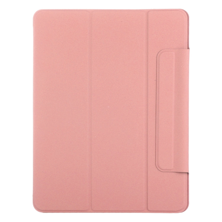 For iPad Air 11 2024 Double-sided Clip Fixed Buckle Magnetic PU Leather Smart Tablet Case(Pink) - iPad Air 11 2024 Cases by buy2fix | Online Shopping UK | buy2fix