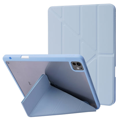 For iPad Pro 11 2024 Deformation Transparent Acrylic Leather Tablet Case(Light Blue) - iPad Pro 11 2024 Cases by buy2fix | Online Shopping UK | buy2fix