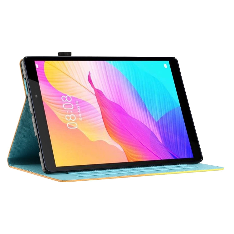 For iPad Pro 11 2024 Stitching Gradient Smart Leather Tablet Case(Green Blue) - iPad Pro 11 2024 Cases by buy2fix | Online Shopping UK | buy2fix