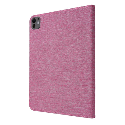 For iPad Pro 11 2024 Fabric Leather Tablet Case(Rose Red) - iPad Pro 11 2024 Cases by buy2fix | Online Shopping UK | buy2fix