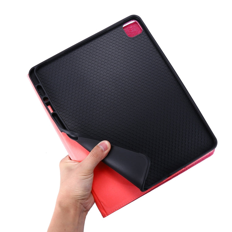 For iPad Pro 11 2024 Fabric Leather Tablet Case(Red) - iPad Pro 11 2024 Cases by buy2fix | Online Shopping UK | buy2fix