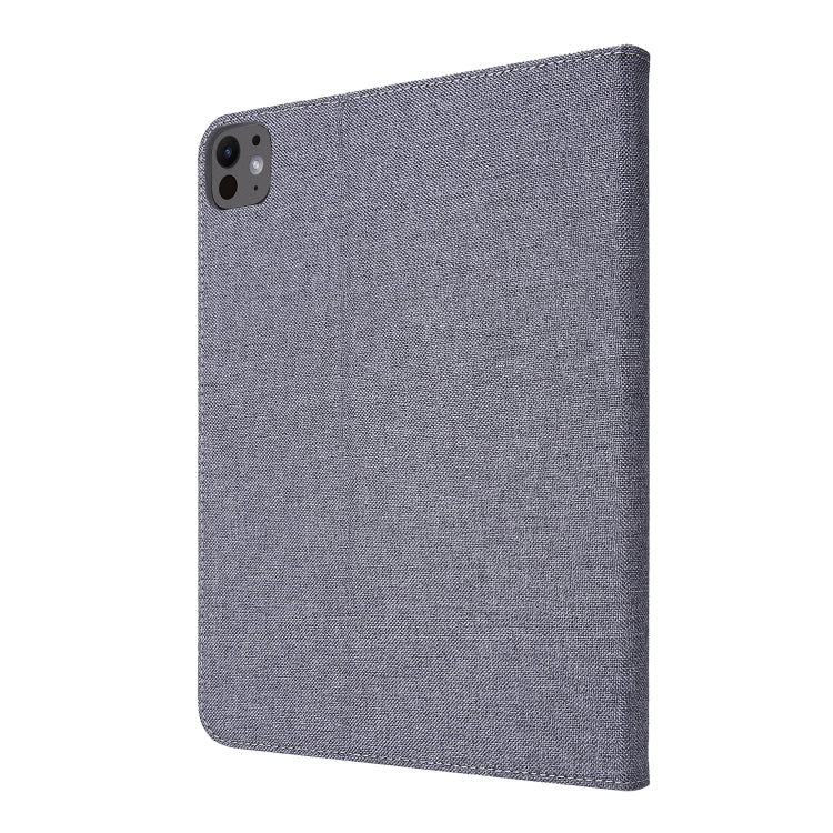 For iPad Pro 11 2024 Fabric Leather Tablet Case(Grey) - iPad Pro 11 2024 Cases by buy2fix | Online Shopping UK | buy2fix