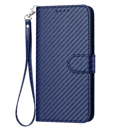 For Xiaomi Redmi K70 / K70 Pro YX0070 Carbon Fiber Buckle Leather Phone Case with Lanyard(Royal Blue) - K70 Cases by buy2fix | Online Shopping UK | buy2fix