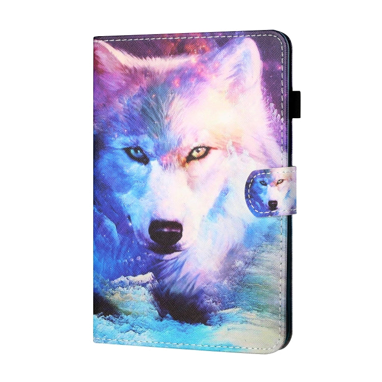 For iPad Pro 11 2024 Coloured Drawing Stitching Smart Leather Tablet Case(Wolf) - iPad Pro 11 2024 Cases by buy2fix | Online Shopping UK | buy2fix