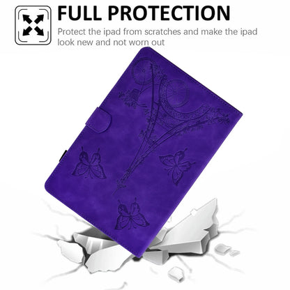 For iPad Pro 11 2024 Tower Embossed Leather Smart Tablet Case(Purple) - iPad Pro 11 2024 Cases by buy2fix | Online Shopping UK | buy2fix