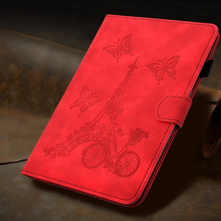 For iPad Pro 11 2024 Tower Embossed Leather Smart Tablet Case(Red) - iPad Pro 11 2024 Cases by buy2fix | Online Shopping UK | buy2fix