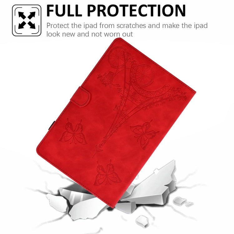 For iPad Pro 11 2024 Tower Embossed Leather Smart Tablet Case(Red) - iPad Pro 11 2024 Cases by buy2fix | Online Shopping UK | buy2fix